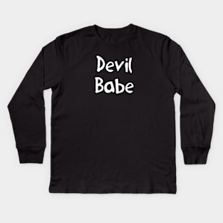 Devil Babe Kids Long Sleeve T-Shirt